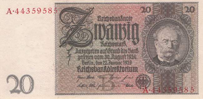 20 Mark 1929 ro.174a B/A